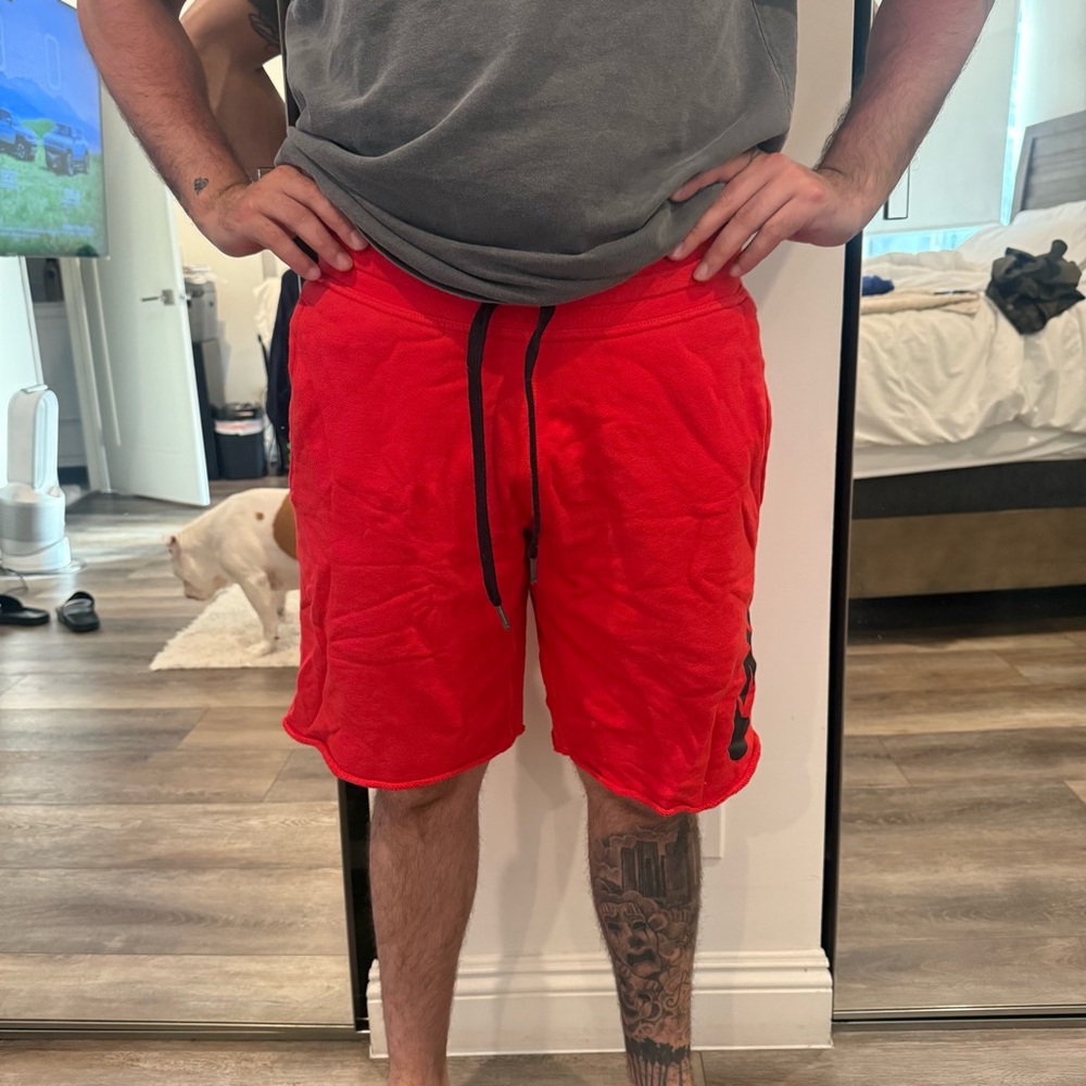 Nike Men's Red Sweat Shorts great condition size large